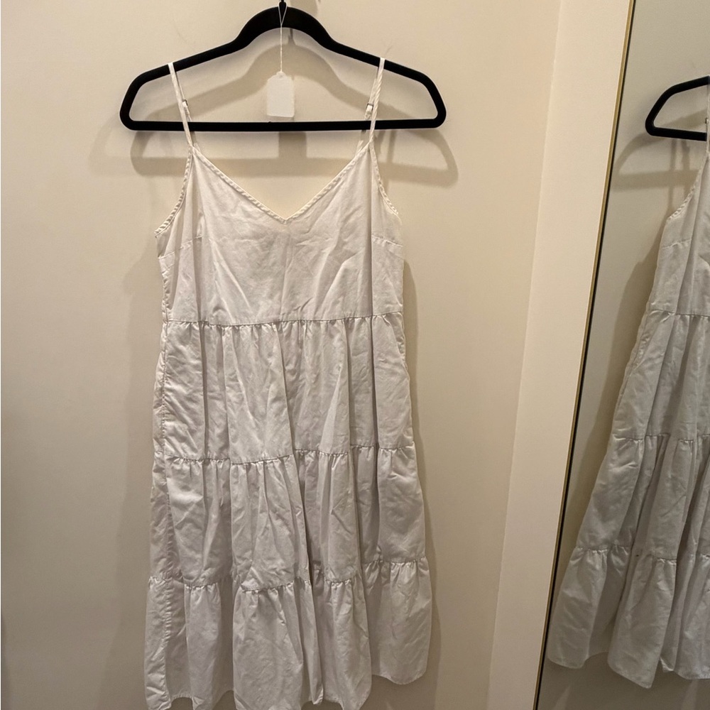 Abercrombie & Fitch White Spaghetti Strap Dress